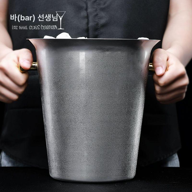와인 칠러 샴페인 버킷 위스키 아이스버킷 스탠드 쿨러 실버 귀 5L - 상세 이미지 5