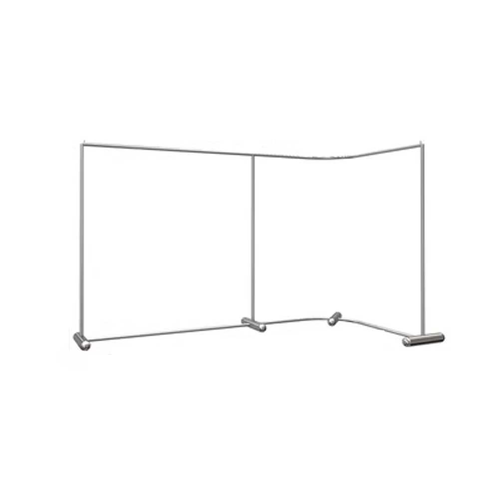 매장 행거 코너 철재 의류매장 깔끔 바퀴 이동식 곡선 120x90x150cm 스틸 원형 기둥 - 상품 이미지