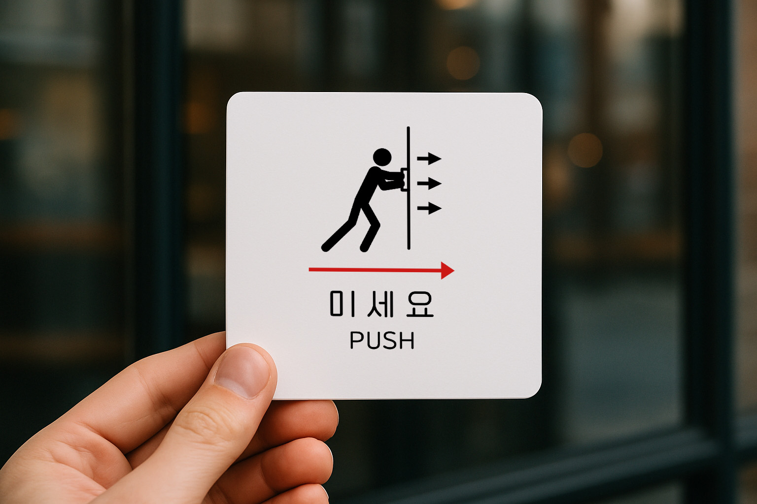 미세요 출입문 유리문 PUSH 안내 미시오 287 100x100 - 상품 이미지