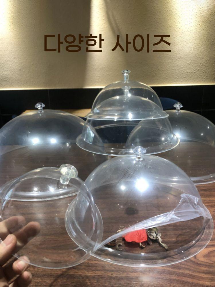 업소용 라운드 돔 베이킹 덮개 베이커리 뚜껑 차단 케이크 아크릴 투명 카페 - 상세 이미지 3