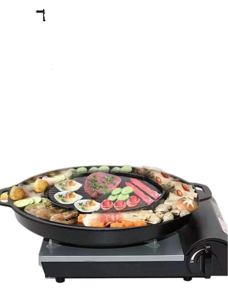 전골 불판 원형 구이 무카타 불고기 고기불판 업소용 전골팬 고기 국물 KS-380B - 상세 이미지 2