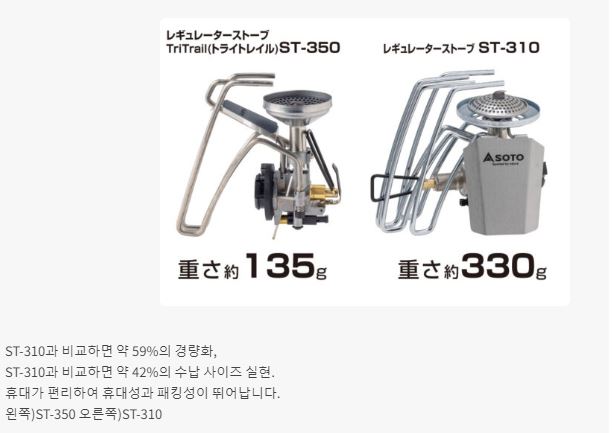 소토 레귤레이터 350 버너 스토브 ST350 백패킹 트라이트레일 - 상세 이미지 5