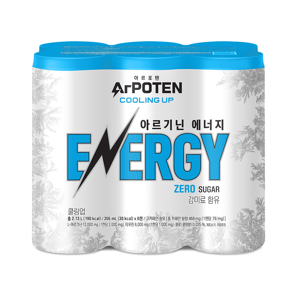 에너지음료 에너지드링크 아르포텐 쿨링업 355ml, 6개 이미지 3