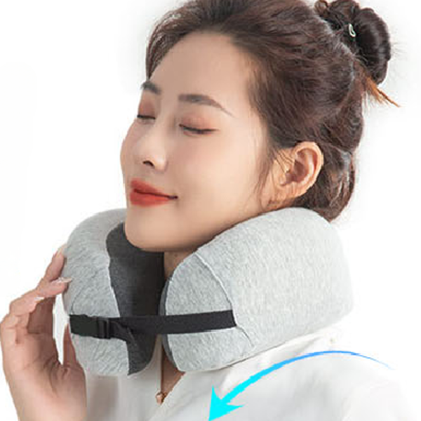 인체공학 메모리 폼 목베개 휴대용 기내용 목베개 여행용
