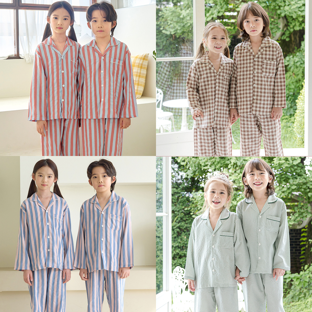 핑코코 국산 아동 주니어 겨울 피치기모 긴팔잠옷 남아 여아 유아 초등 인디핑 제품 이미지