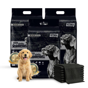 페츠모아(천연펄프) 요술배변패드 블랙에디션 강아지 배변패드 대형, 50매... 솔직 후기 | 실제 사용자 리뷰 총정리 - 상품 이미지 1