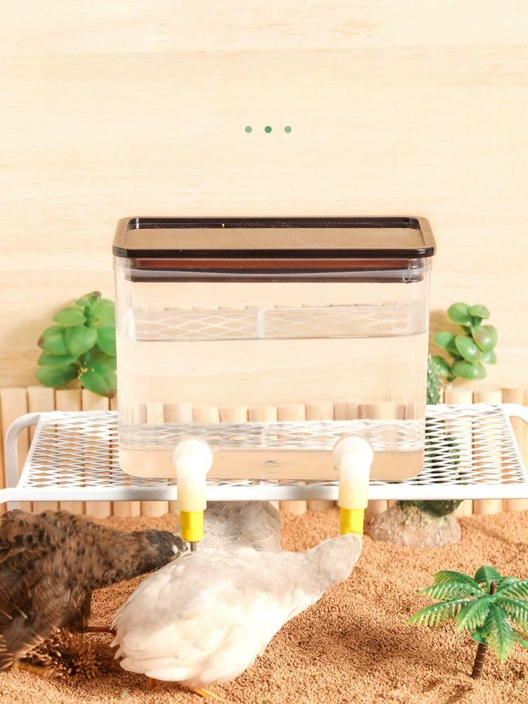 병아리 육추기 앵무새 사육통 사육장 보온 유정란 부화 800ml 물통 + 대용량 사료통 - 상품 이미지