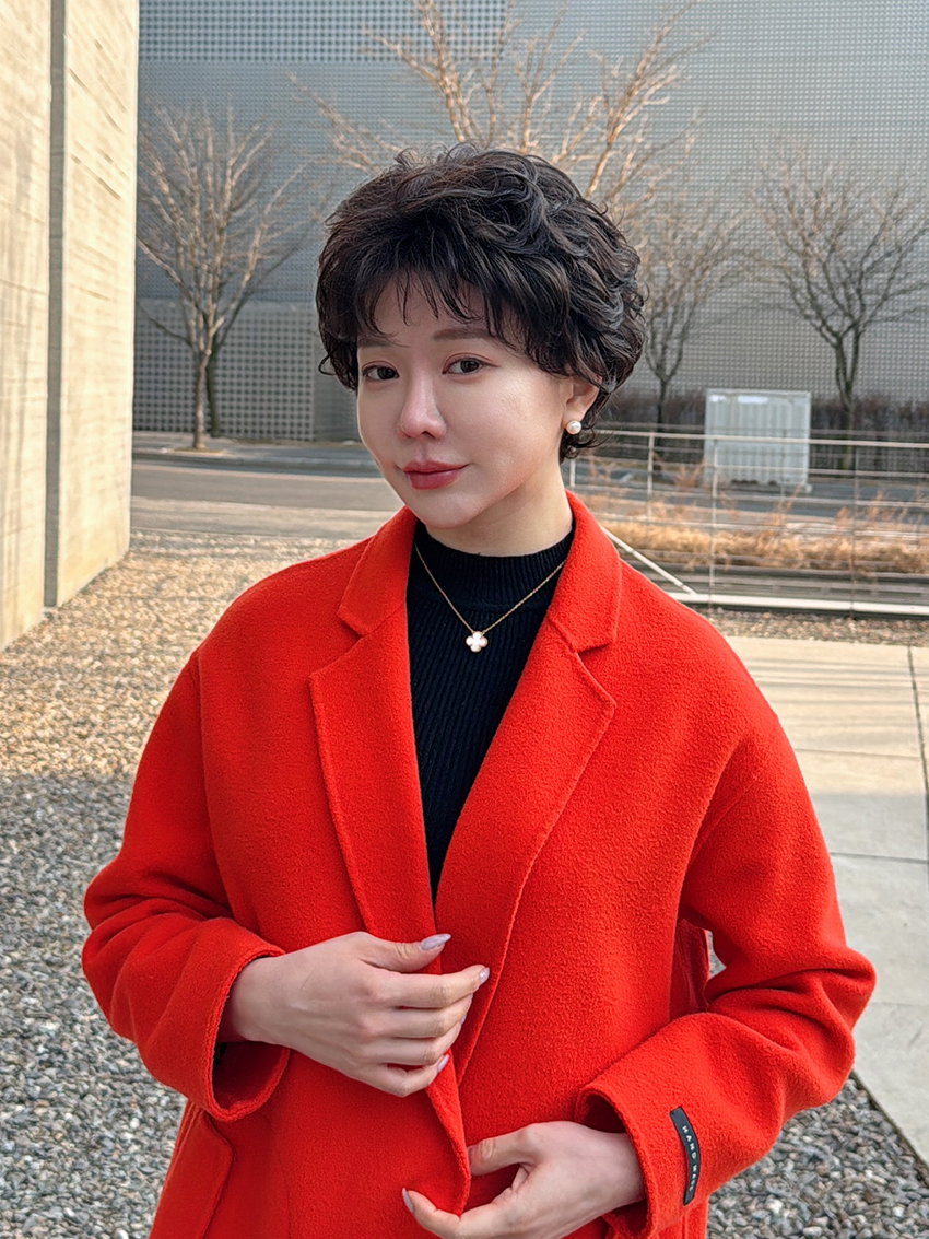 엘레강트 볼륨 픽시 이쁜 중년가발 내츄럴블랙 - 상세 이미지 2