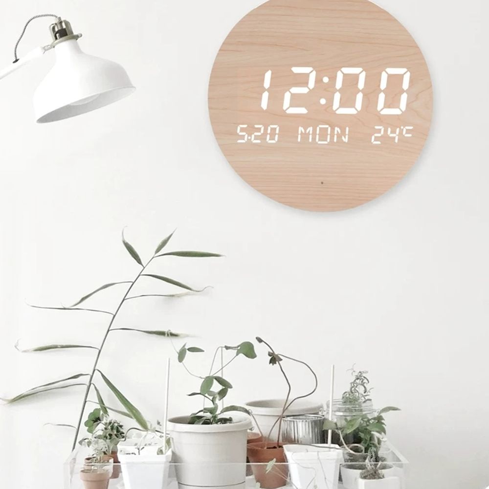 LED 전자 건전지벽시계 A. 8 인치, A. 8 인치 로고 전기 저장 모델 8000mAh - 상세 이미지 2