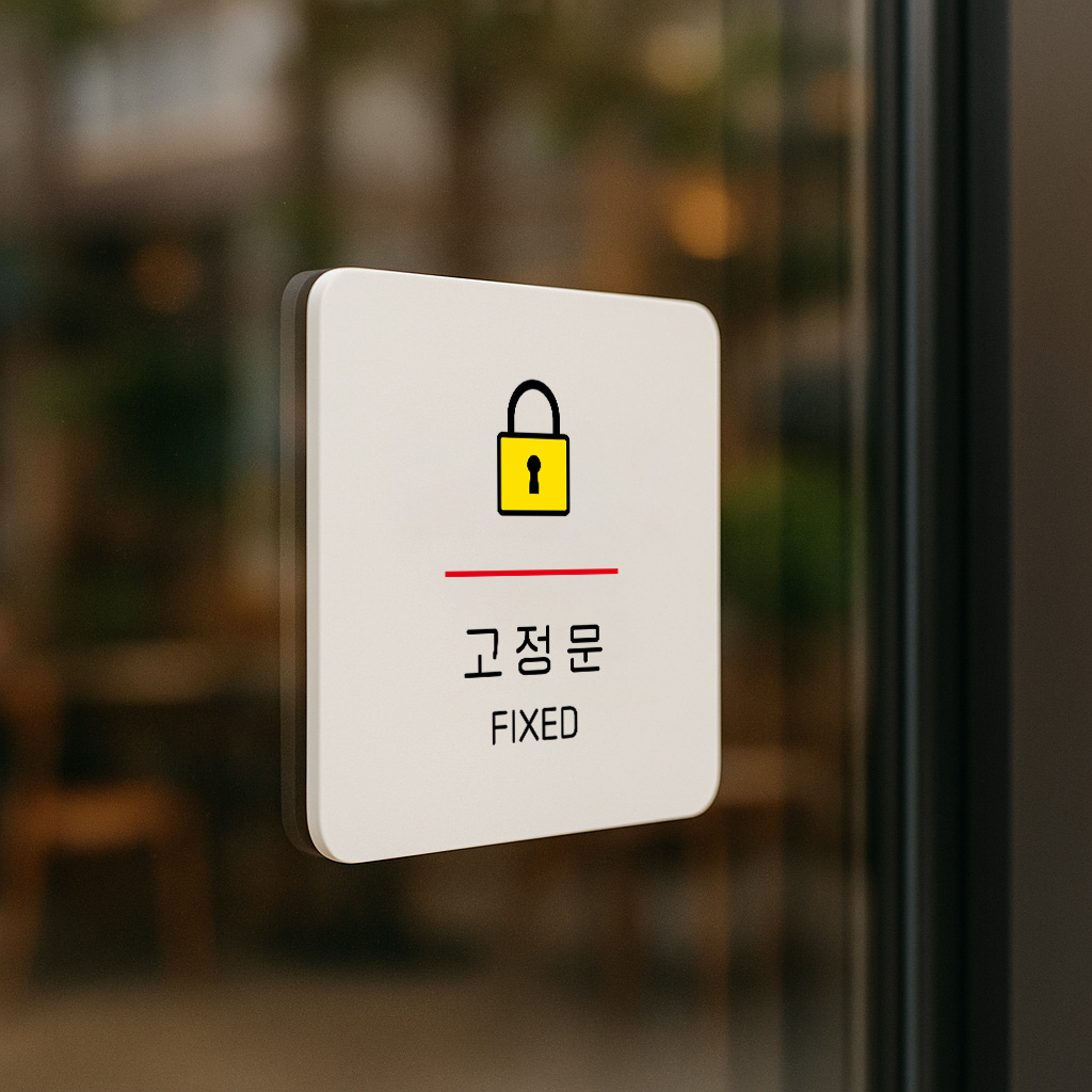 고정문 출입문 사용금지 안내판 도어사인 289 100x100 - 상세 이미지 3