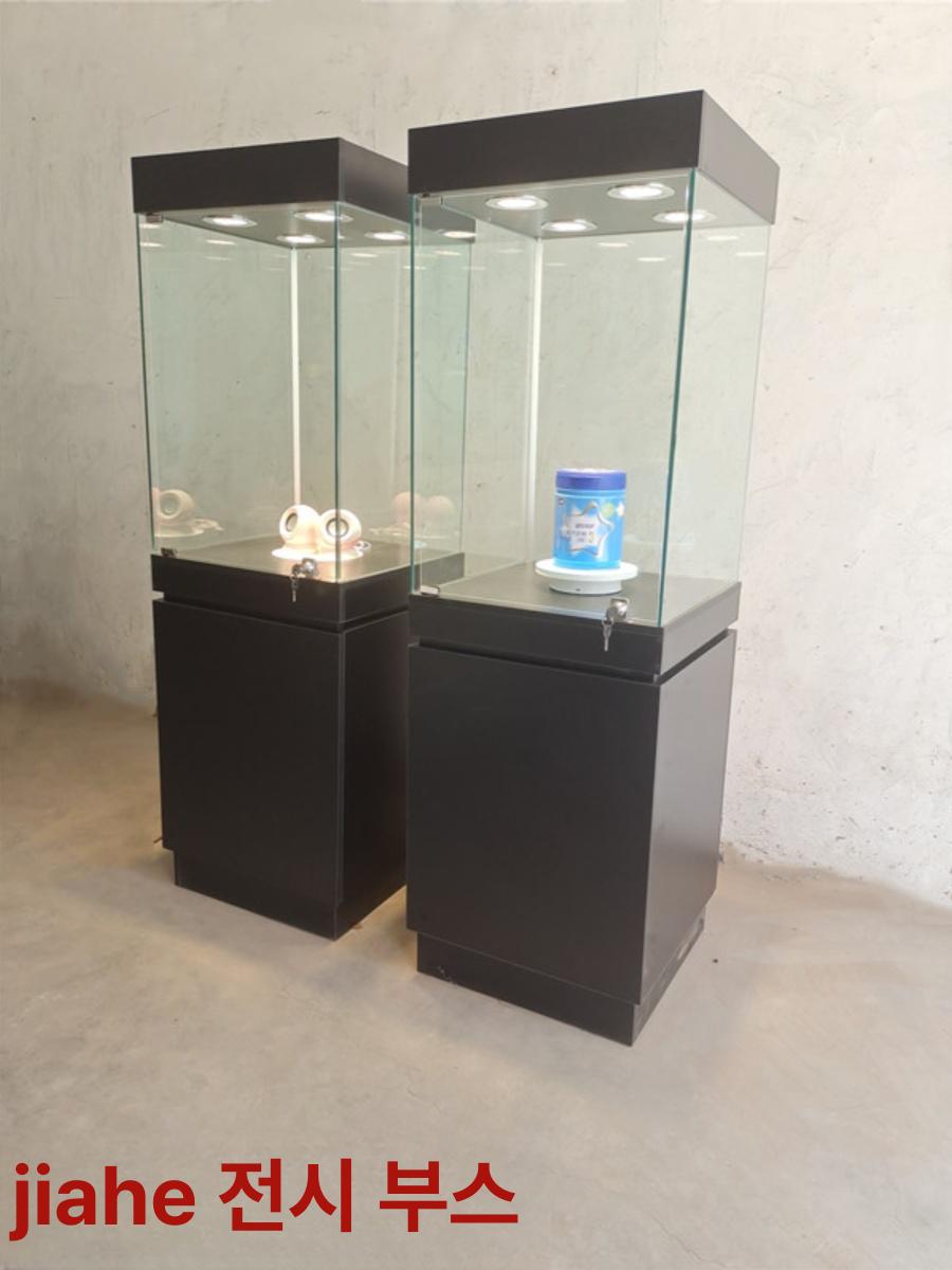 도자기 진열장 엔틱 진열대 선반 전시장 안경점 수납형 40 x 40 x 120블랙 - 상세 이미지 5
