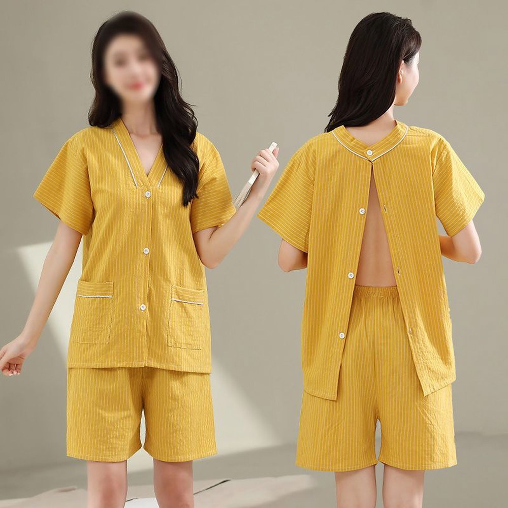 XL 뒷트임 복 여성 한의원 지퍼 찜질복 골절 남녀 기능성 순면 XL 2308 앞뒤 여밈 순면 - 상품 이미지