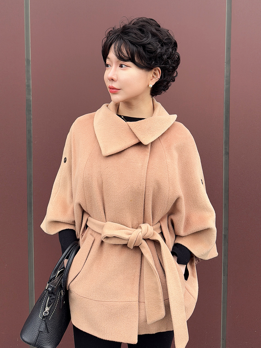 엘레강트 아웃컬 볼륨숏펌 이쁜 중년가발 내츄럴블랙 이미지 7