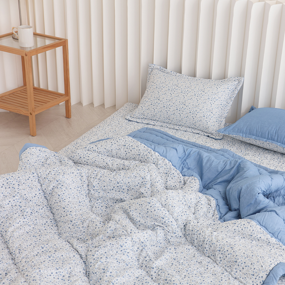 아르떼베딩 잔꽃 알러지케어 먼지없는 사계절 차렵 이불 SS