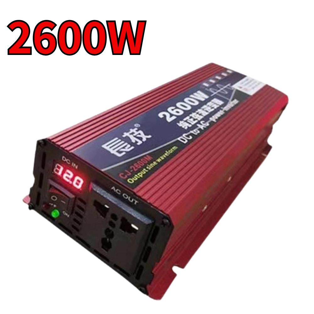 2600W 차량용 인버터 순수정현파 12V 24V 48V 60V 대용량 캠핑 차박 에어컨 - 상품 이미지