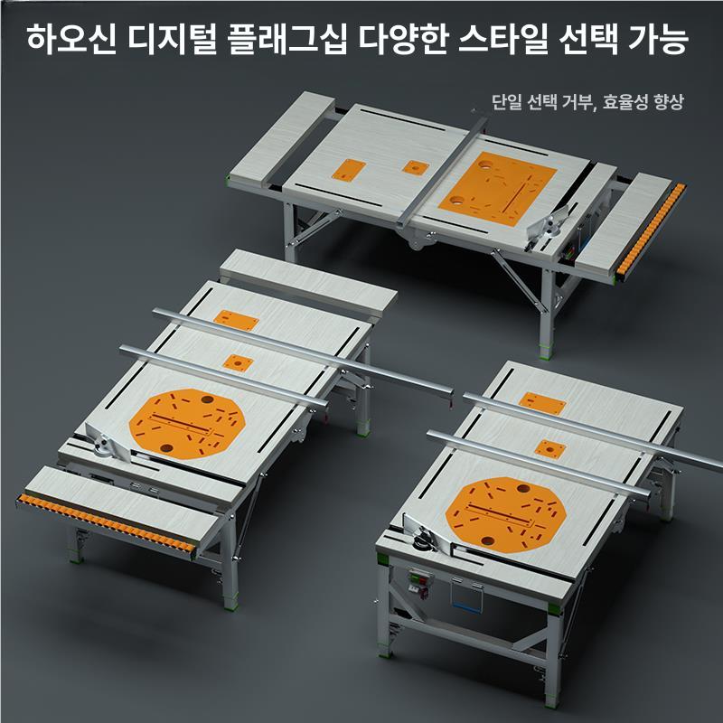 테이블 테이블쏘 작업대 슬라이딩 테이블톱 정밀 가이드 120 150 회전판 가로 세로 절단 - 상세 이미지 5
