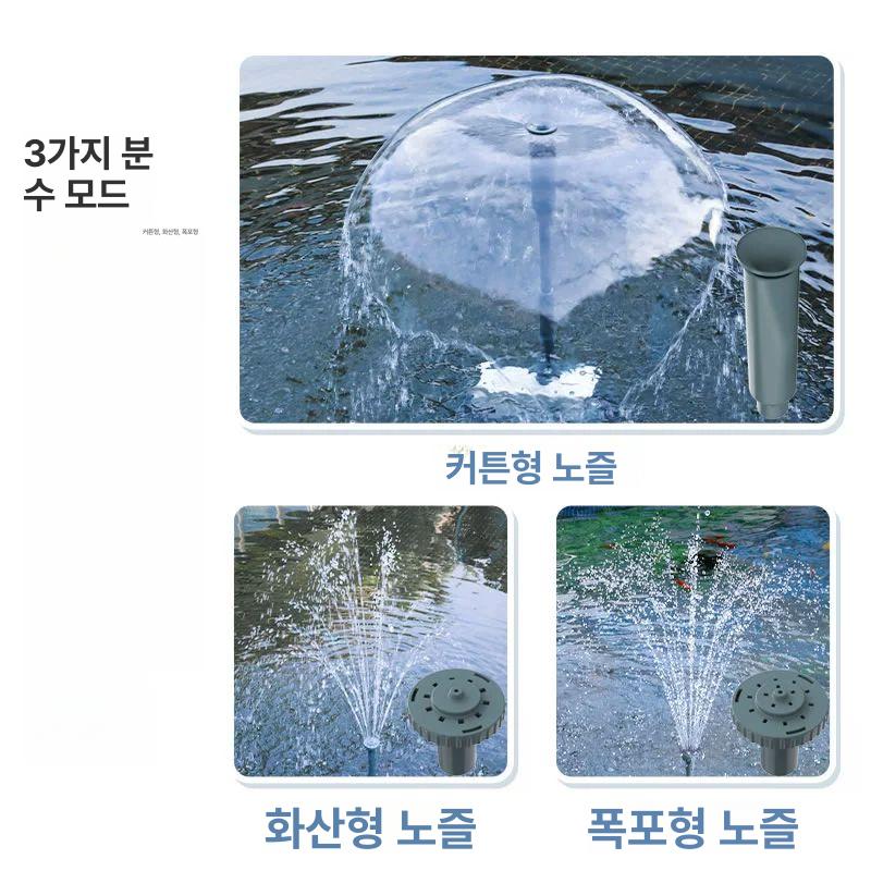 연못 분수 노즐 조명 스프레이 수영장 안뜰 장식 물고기 6W 3개 3m - 상세 이미지 3