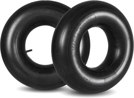 NATGAI [해외]NATGAI 2 팩 18x8.50-8 18x9.50-8 내부 튜브 TR-13 스트레이트 밸브 스템으로 교체용 타이어 잔디깎이 야드 트랙터 고 카트 골프 ATV 휠바로우 핸드