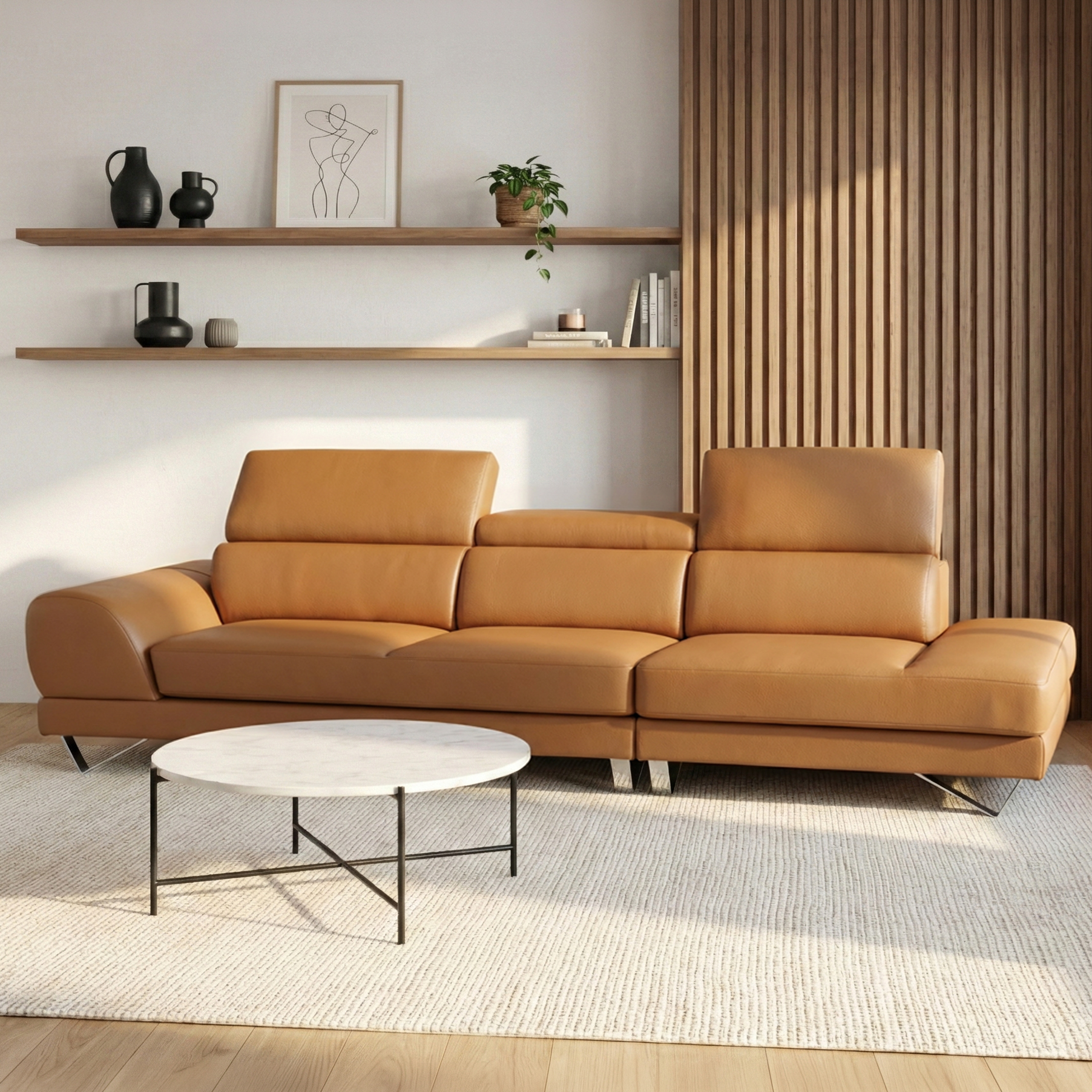 정직한소파 쏘랩 슬로우 이태리 풀그레인 슈렁큰 전체 올가죽 통가죽 쇼파 4인 팔걸이 없는