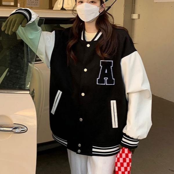 루즈핏 여성 야구 점퍼 데일리 여성 점퍼 아우터 간절기 - 상품 이미지
