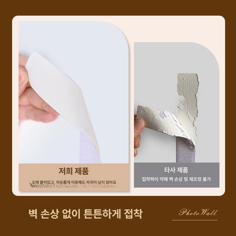 펠트 메모 사무용 사진걸이 벽걸이 사진게시판 아치형 다크카멜 40 x 60cm - 상세 이미지 3