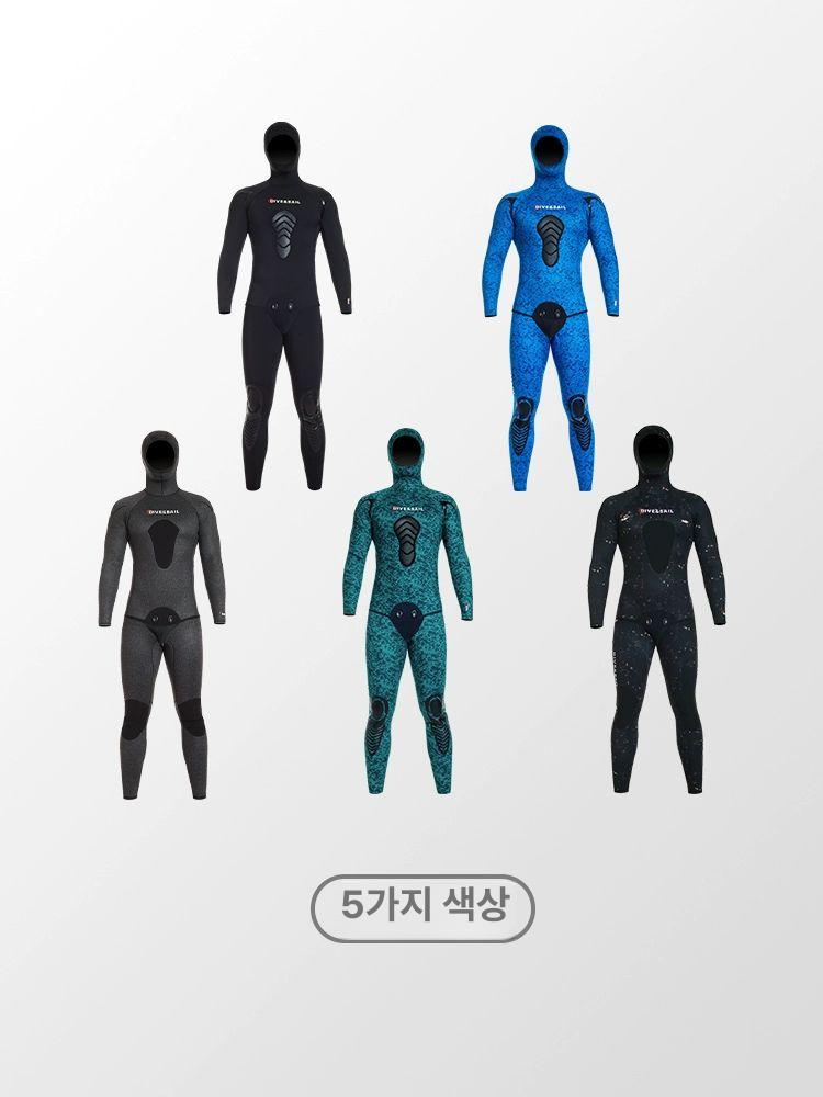 남성 다이빙 전신 수영복 보온 분리형 전문 낚시 슈트 1.5mm 블랙d147001m m - 상세 이미지 5