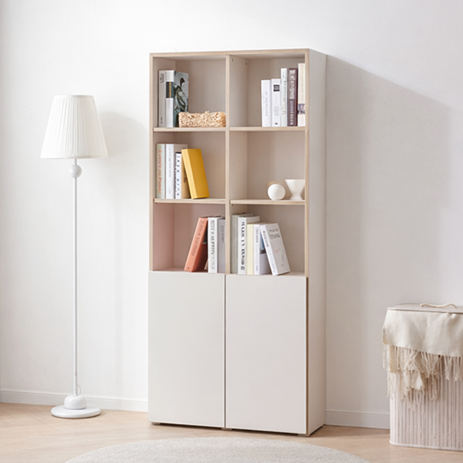 문있는 책장 5단 600 도어형 책장 높은 책꽂이 수납장 - 상세 이미지 5