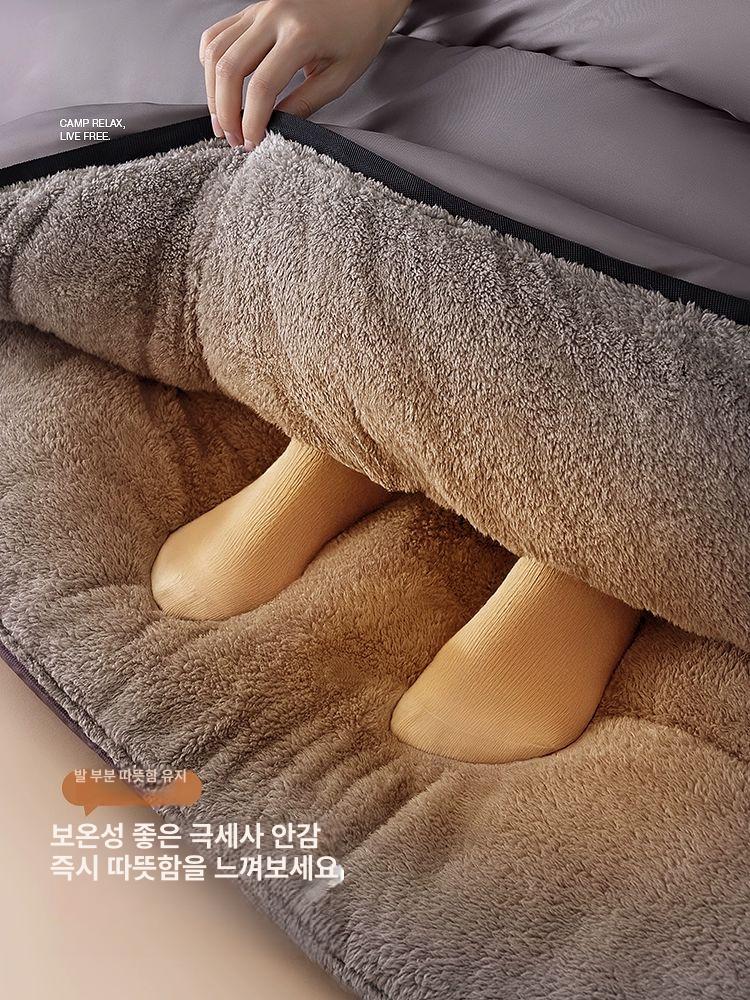 침낭 캠핑 차박 이불 슬리핑백 초경량 1.5kg 갤럭시그레이 봄여름10-20 - 상세 이미지 4
