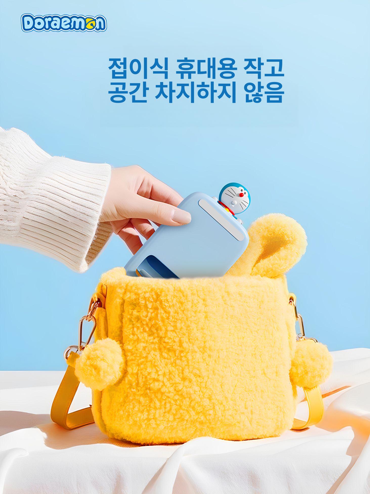 도라에몽 짱구 휴대폰 스탠드 태블릿 거치대 높이조절 아이패드 지지대 라이브 방송용 도라에몽 블루 인형 포함 - 상세 이미지 5