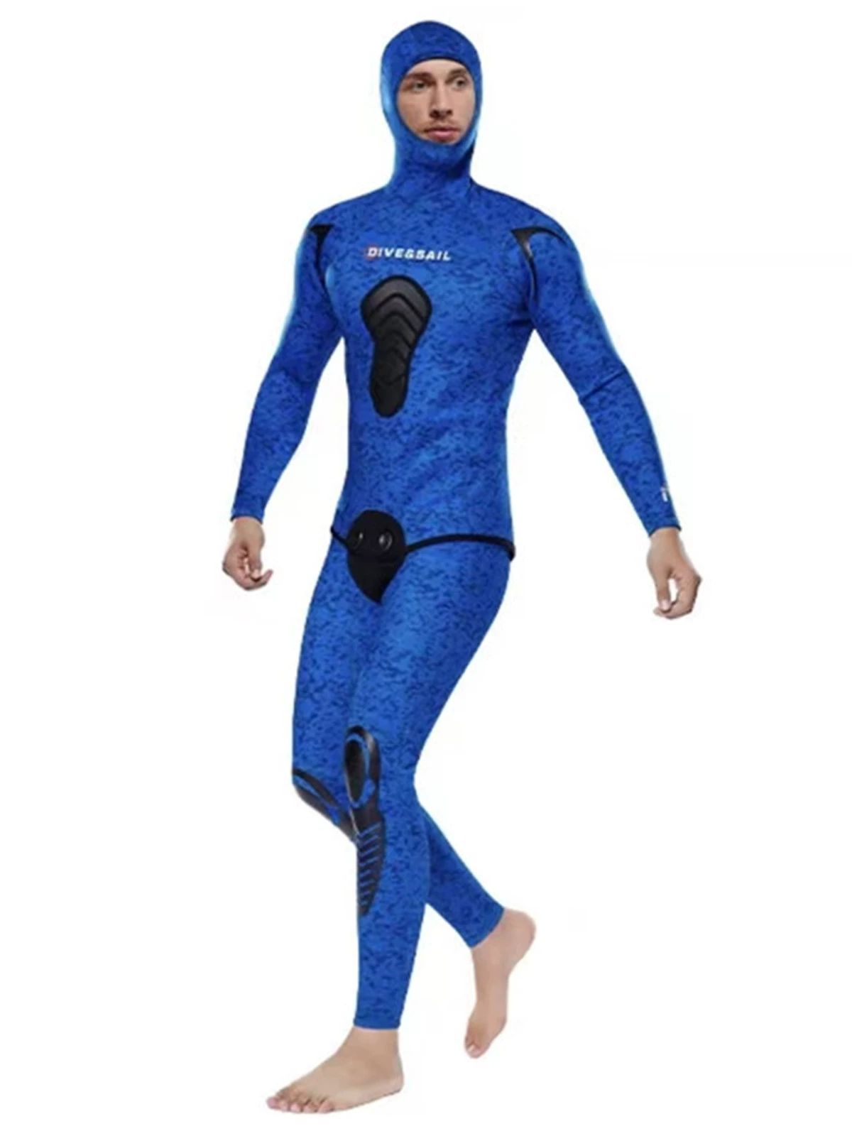 남성 잠수복 네오프렌 프리다이빙 웻슈트 보온 분리형 1.5mm 블랙 원단나일론 m - 상세 이미지 2