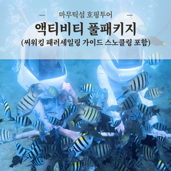 코타키나발루 마무틱섬 호핑투어 액티비티 풀패키지 (가이드 스노클링 패러세일링 씨워킹) 포함 - 상품 이미지