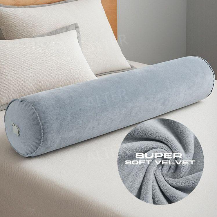편안한 여행용 죽부인 롱베개 휴대용 에어쿠션 회색-90CM - 상세 이미지 3