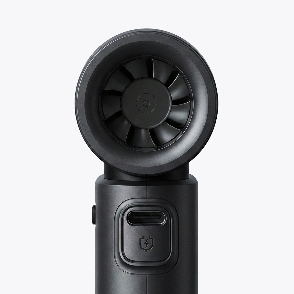 [아마존1위] 지수라이프 손 미니 무선 휴대용 선풍기 손풍기 Life9 카본 블랙