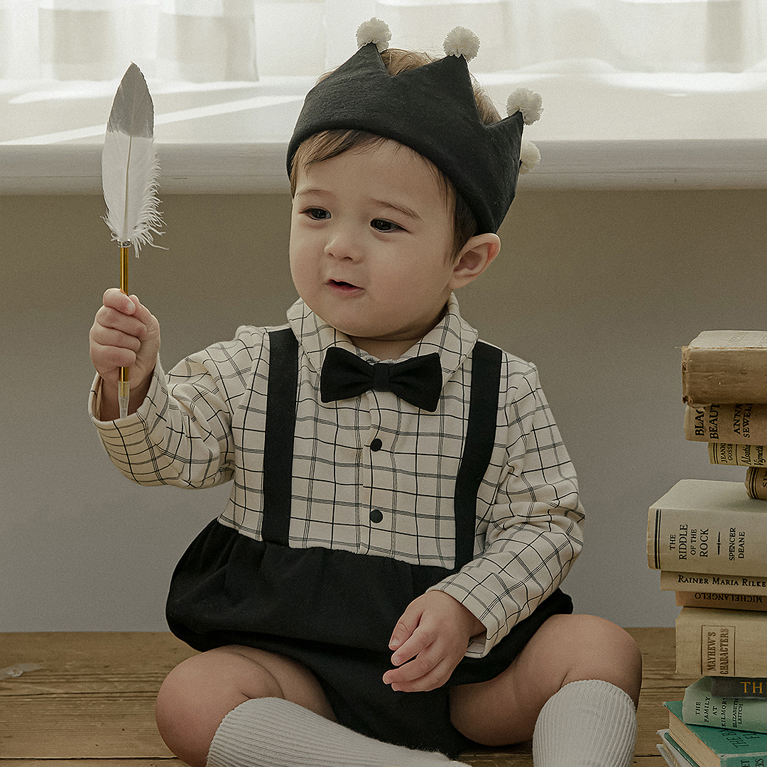 백일 돌잔치 촬영의상 하객룩 플리크 바디슈트 블랙 - 상세 이미지 2