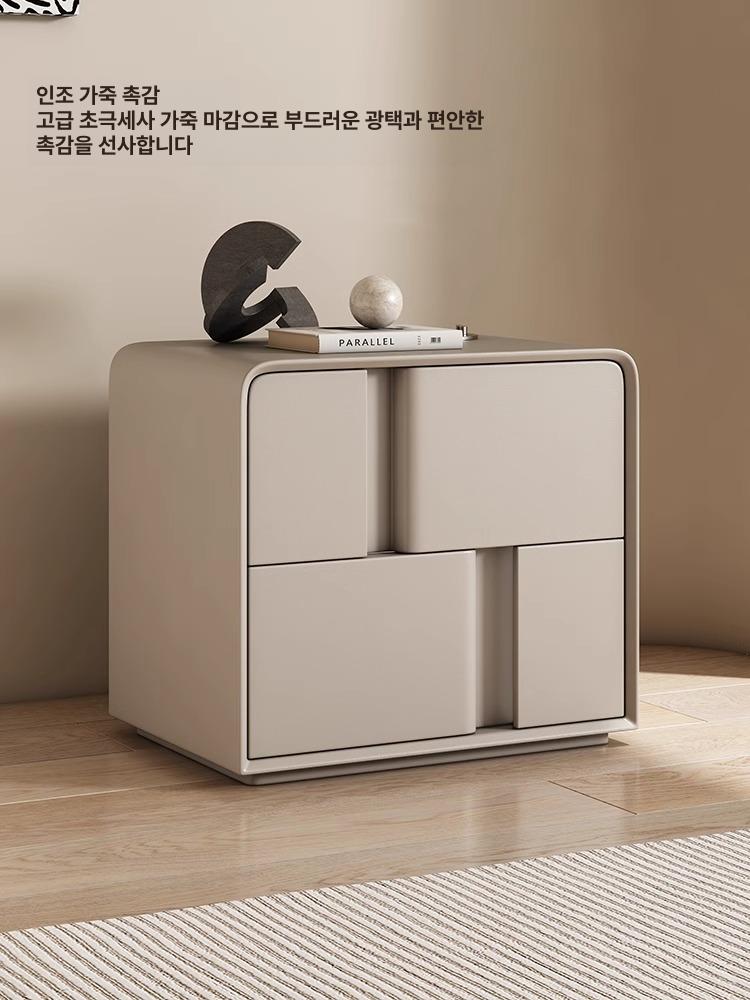 원목 미니 침실 원룸 수납 가정용 옷걸이 선반 조립식 카키 완제품 50x40x48cm - 상세 이미지 2