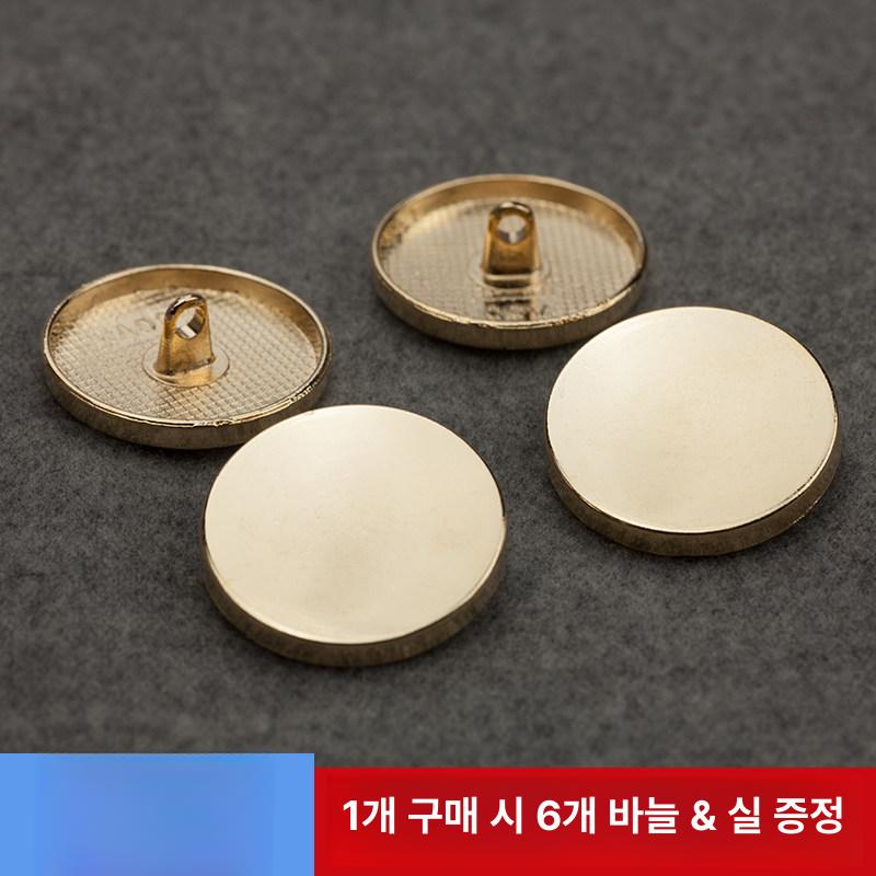 원형 단추 숨겨진 자켓 코트 스냅 버튼 팬츠 블라우스 골드 6개 지름 15mm - 상세 이미지 3