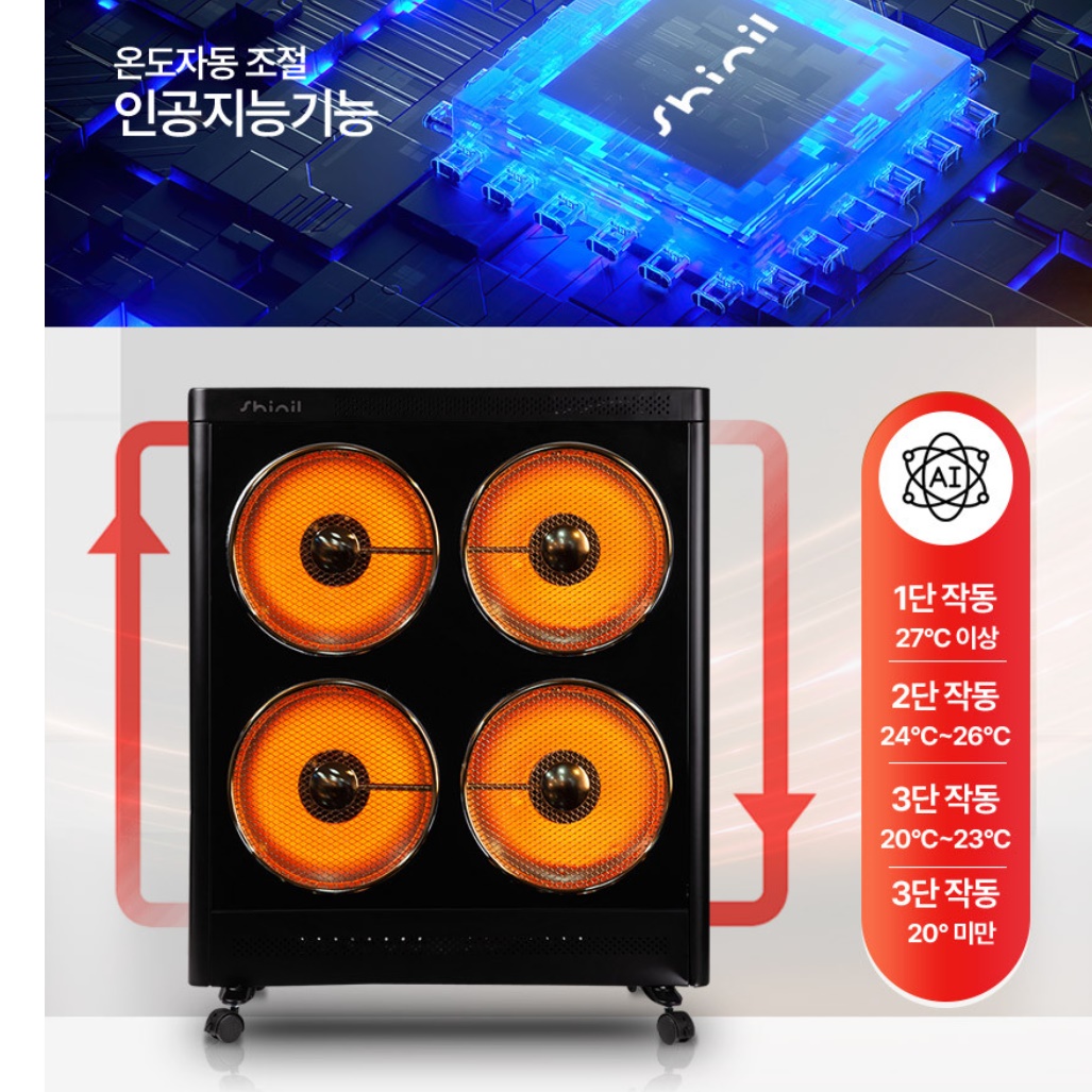 대형 전기 히터 영업용 히터 매장 매장용 히터 거실용 난로 - 상세 이미지 4