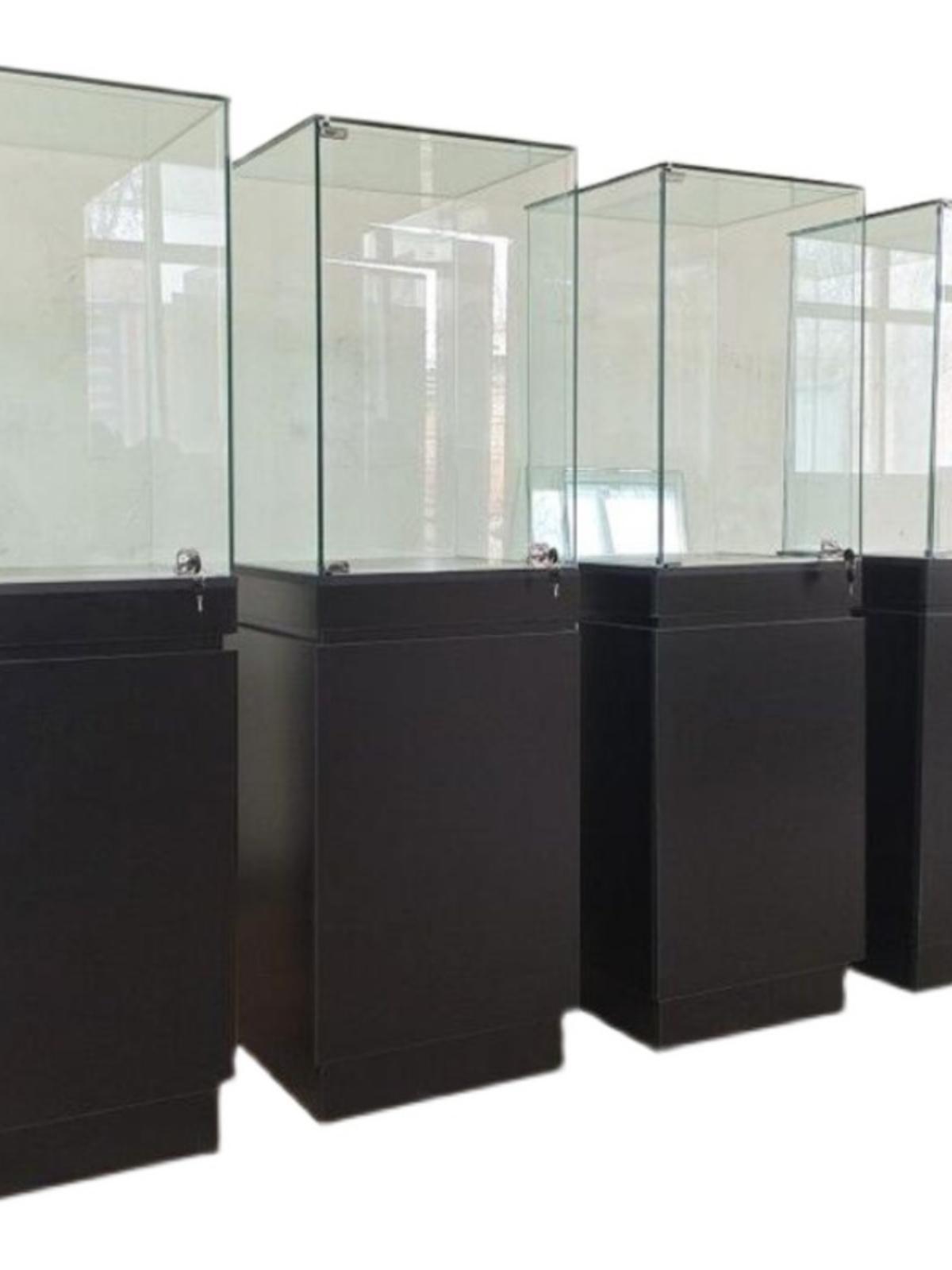 도자기 진열장 엔틱 진열대 선반 전시장 안경점 수납형 40 x 40 x 120블랙 - 상품 이미지