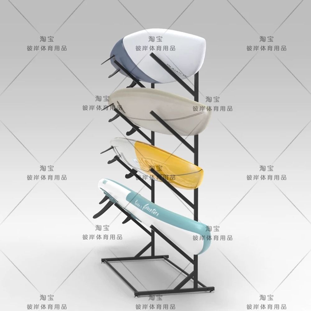 서핑보드 보관대 진열대 선반 거치대 웨이크 서퍼 4겹(20x A. 블랙 4겹206040CM 이미지 6