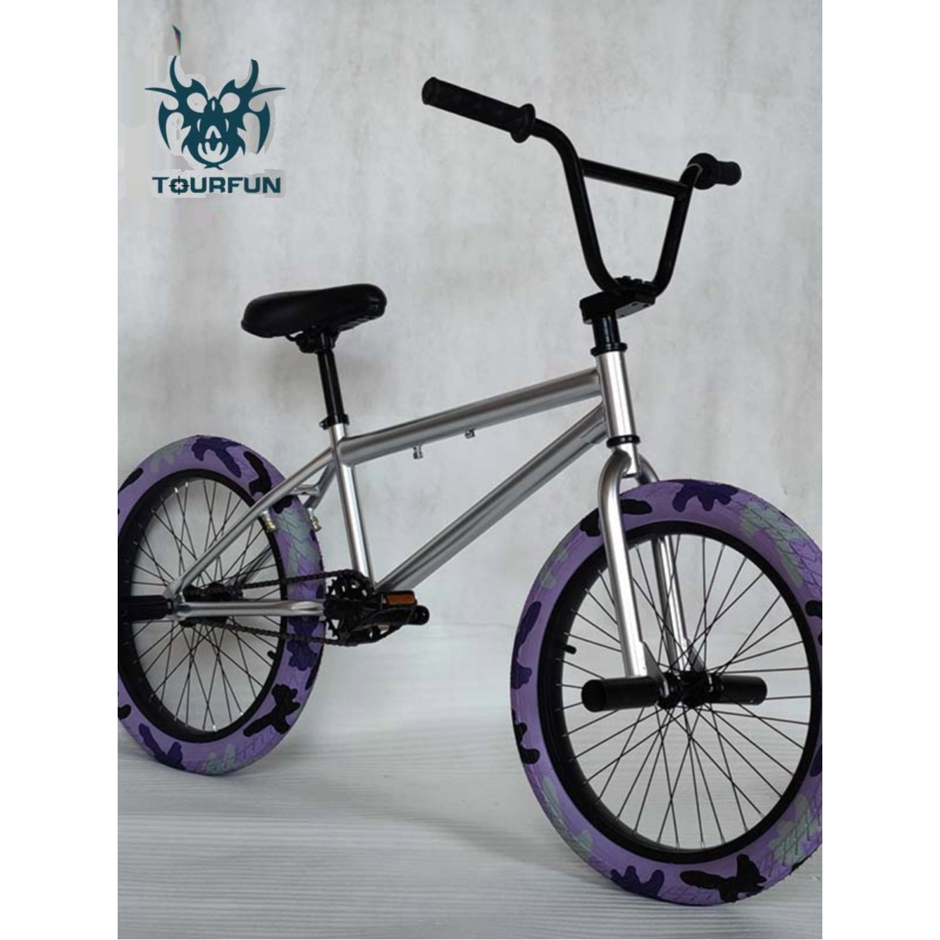 버전 다크서클그린카모 X1 묘기자전거 스턴트 BMX 20인치 라이트실버 형 크롬 커스텀 스포츠 라이트실버 다크서클그린카모 - 상세 이미지 3