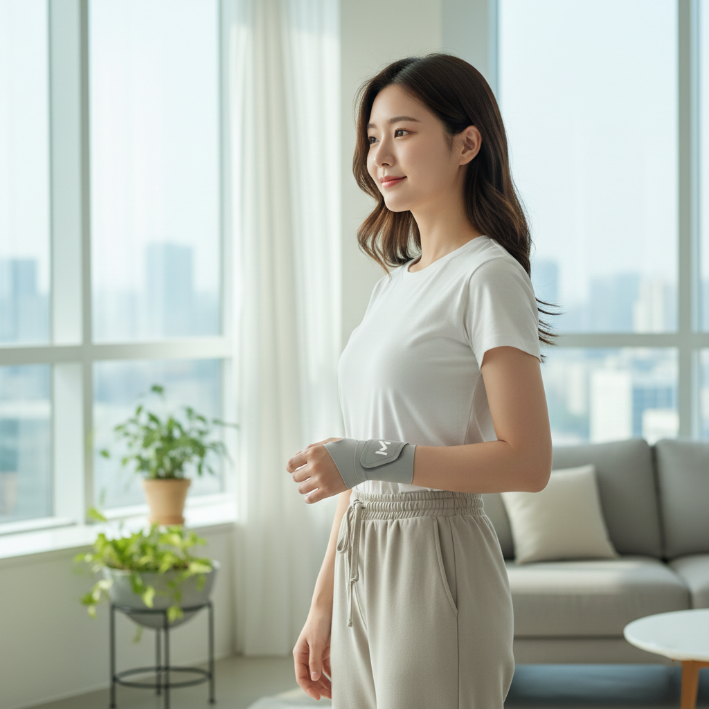 시감마켓 라이트핏 얇은 손목보호대 헬스 임산부 테니스 손목아대 - 상세 이미지 2
