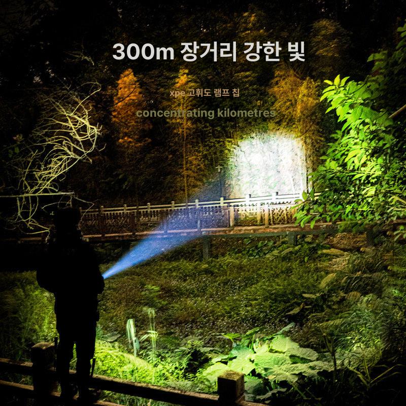 LED 작업등 충전식 제로빔 초강력 전술 써치라이트 기본 1-2시간 고정 초점 - 상세 이미지 4