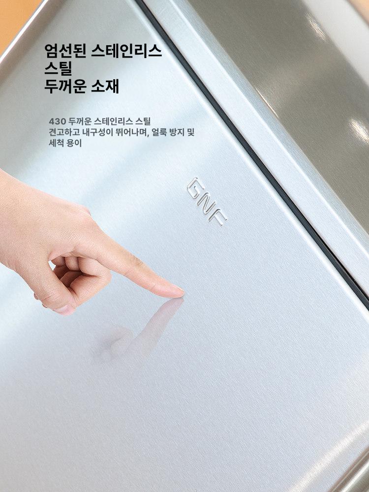 페달 쓰레기통 퇴수통 건더기 통 스테인리스 30L 스테인리스스틸 - 상세 이미지 4