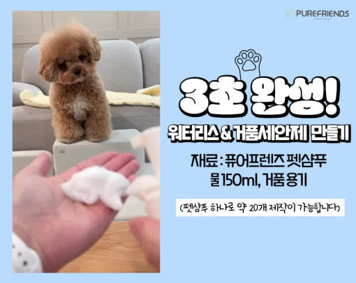 퓨어프렌즈 강아지샴푸 300ml 각질관리, 약용보조, 몸 얼굴 발 올인원세정제 : 퓨어프렌즈