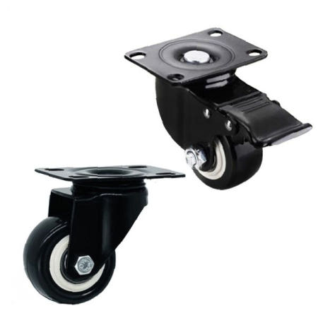 가구 이동용 회전 캐스터 의자 수납함 DIY 조립 브레이크 우레탄바퀴