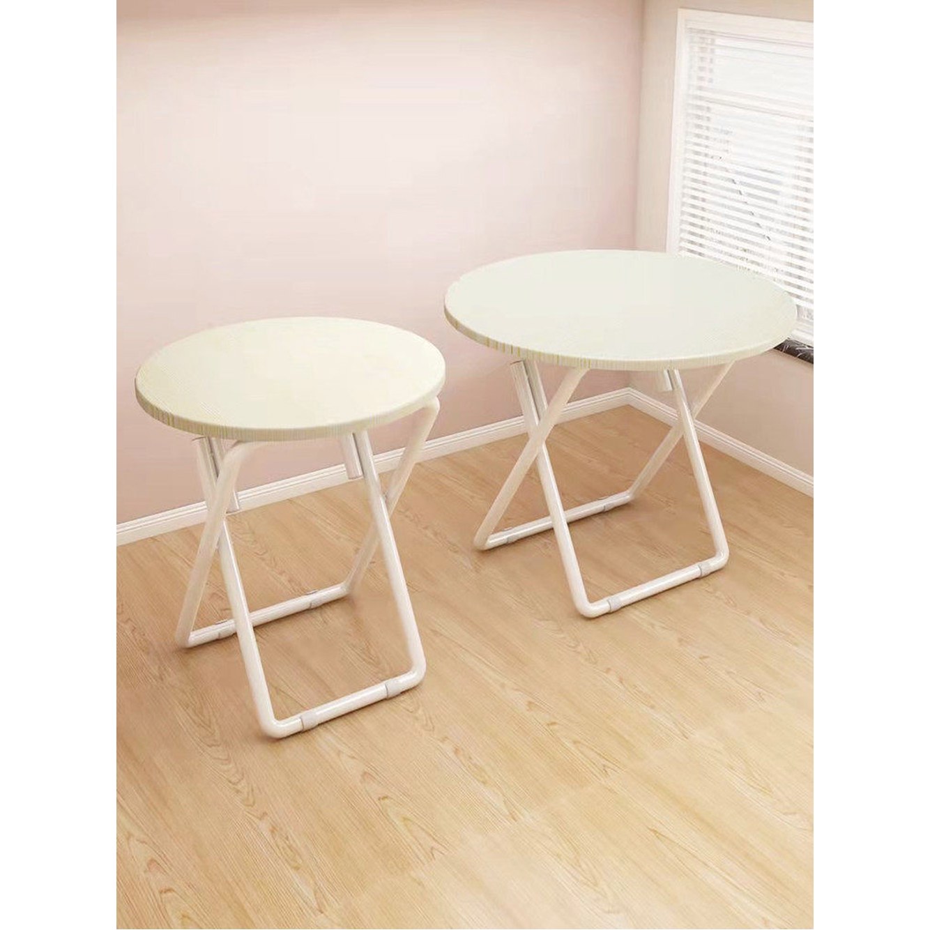 접이식 카페 인테리어 1인 소형식탁 식탁 간이테이블 50x50x50cm사각테이블 핑크테이블60x60x71 - 상세 이미지 2
