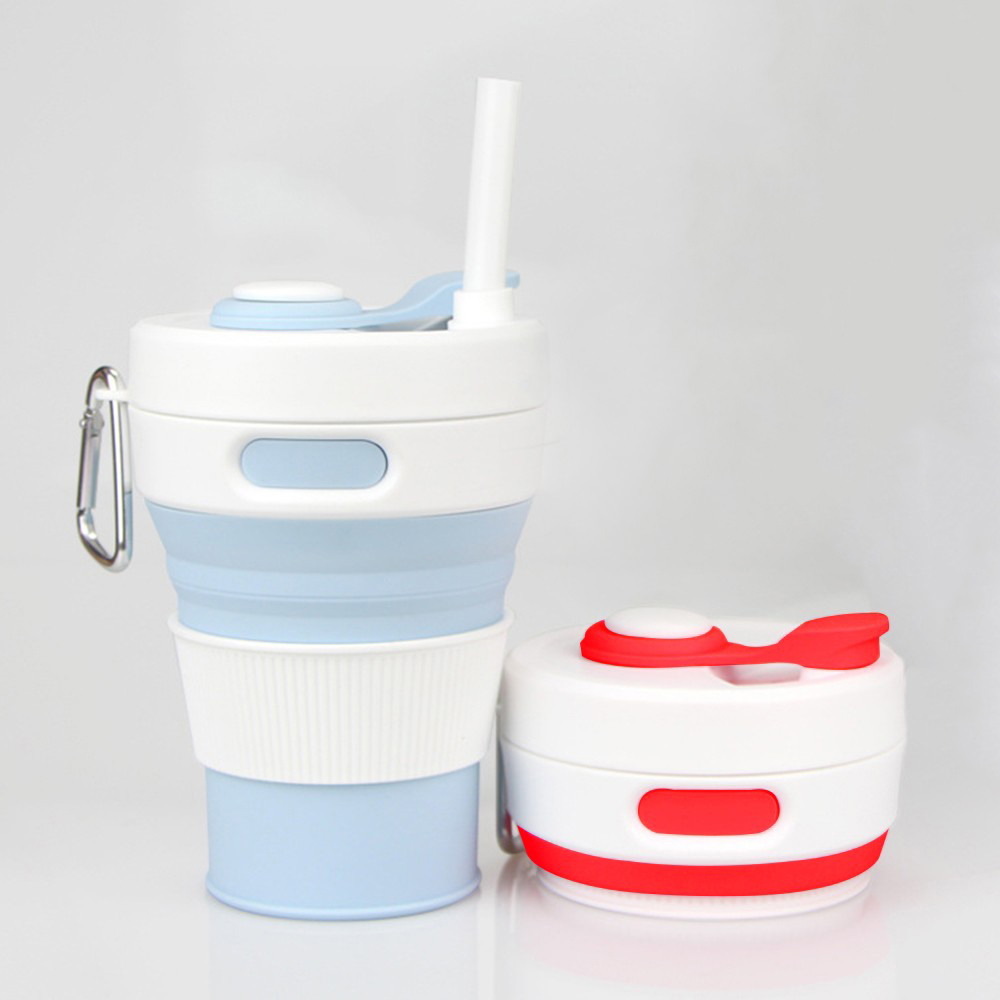 접이식 실리콘 휴대용 폴딩컵 450ml - 상품 이미지