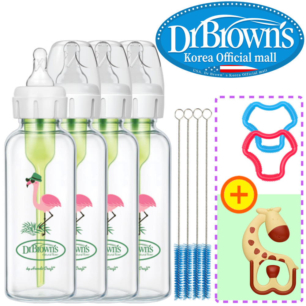 닥터브라운 유리 데코 젖병 내로우넥 250ml 4개 2단계꼭지 가격 추이 Dr Browns 닥터브라운 유리 데코 젖병 내로우넥 250ml 4개 2단계꼭지 - 최저가 75,600원