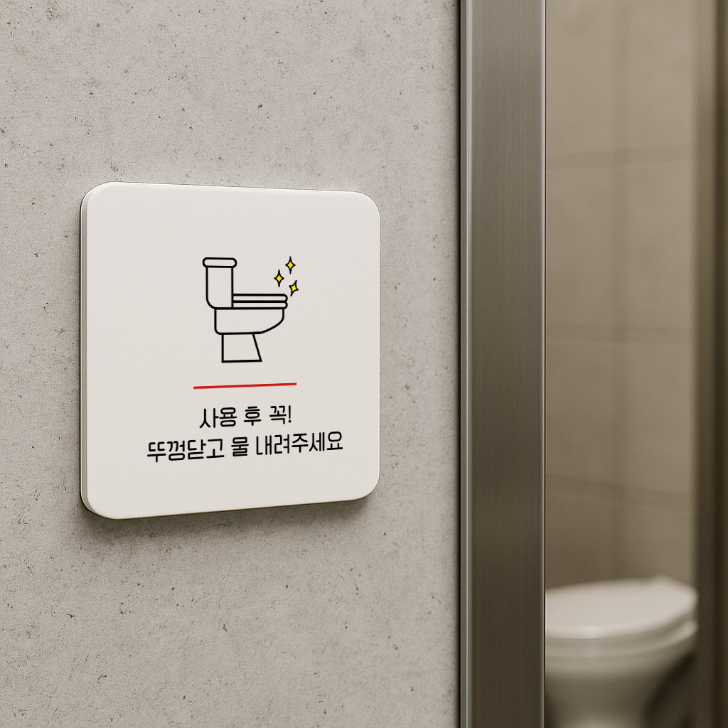 사용후 물 내려주세요 화장실 변기 물내림 257 100x100 - 상세 이미지 2