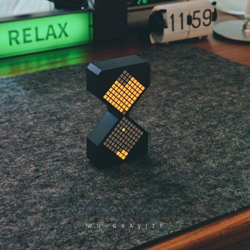 전자 모래시계 공부 요리 타이머 LED 탁상 초시계 블랙